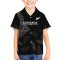 Custom New Zealand Haka Rugby Kid Hawaiian Shirt 2024 Pacific Go Black Silver Fern