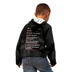Custom New Zealand Haka Rugby Kid Hoodie 2024 Pacific Go Black Silver Fern