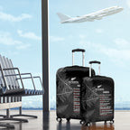 Custom New Zealand Haka Rugby Luggage Cover 2024 Pacific Go Black Silver Fern