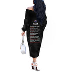 Custom New Zealand Haka Rugby Off The Shoulder Long Sleeve Dress 2024 Pacific Go Black Silver Fern