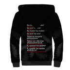 Custom New Zealand Haka Rugby Sherpa Hoodie 2024 Pacific Go Black Silver Fern