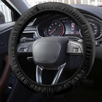 Custom New Zealand Haka Rugby Steering Wheel Cover 2024 Pacific Go Black Silver Fern