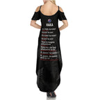 Custom New Zealand Haka Rugby Summer Maxi Dress 2024 Pacific Go Black Silver Fern
