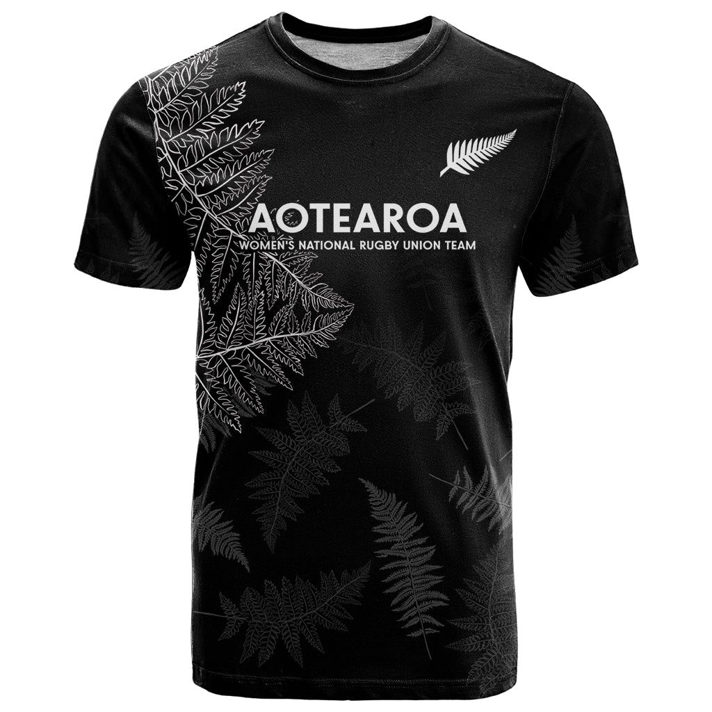 Custom New Zealand Haka Rugby T Shirt 2024 Pacific Go Black Silver Fern