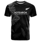 Custom New Zealand Haka Rugby T Shirt 2024 Pacific Go Black Silver Fern
