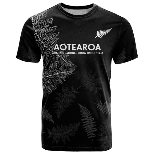 Custom New Zealand Haka Rugby T Shirt 2024 Pacific Go Black Silver Fern