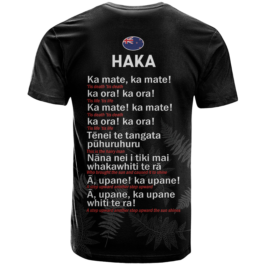 Custom New Zealand Haka Rugby T Shirt 2024 Pacific Go Black Silver Fern