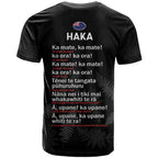 Custom New Zealand Haka Rugby T Shirt 2024 Pacific Go Black Silver Fern