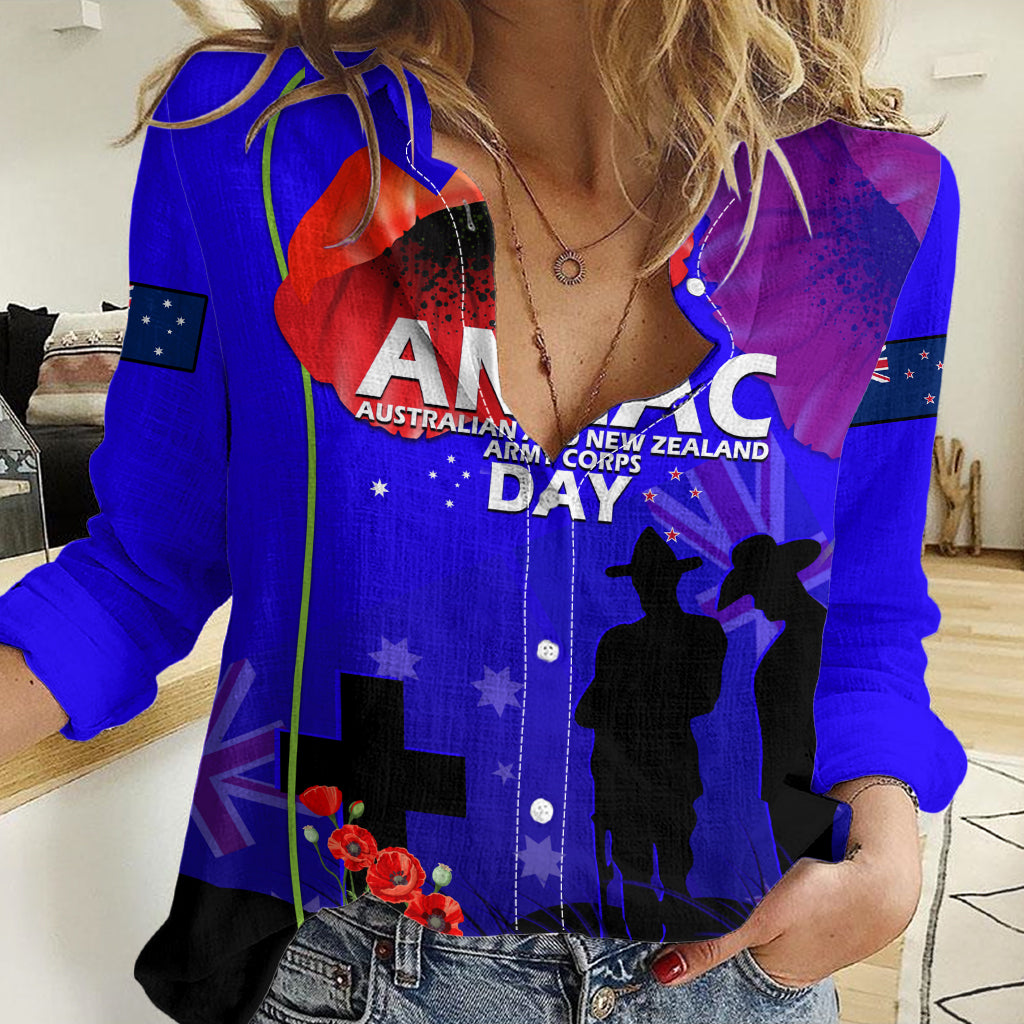 (Custom Personalised) Australia And New Zealand ANZAC Women Casual Shirt Lest We Forget LT14