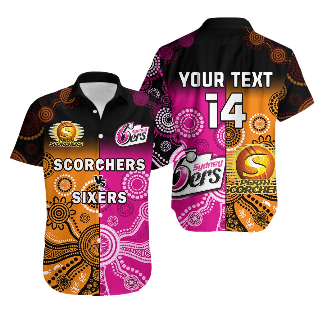 custom-text-and-number-perth-scorchers-and-sydney-sixers-cricket-hawaiian-shirt-aboriginal-art