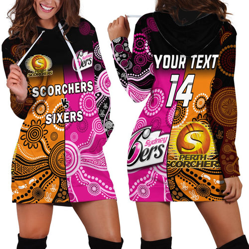 custom-text-and-number-perth-scorchers-and-sydney-sixers-cricket-hoodie-dress-aboriginal-art