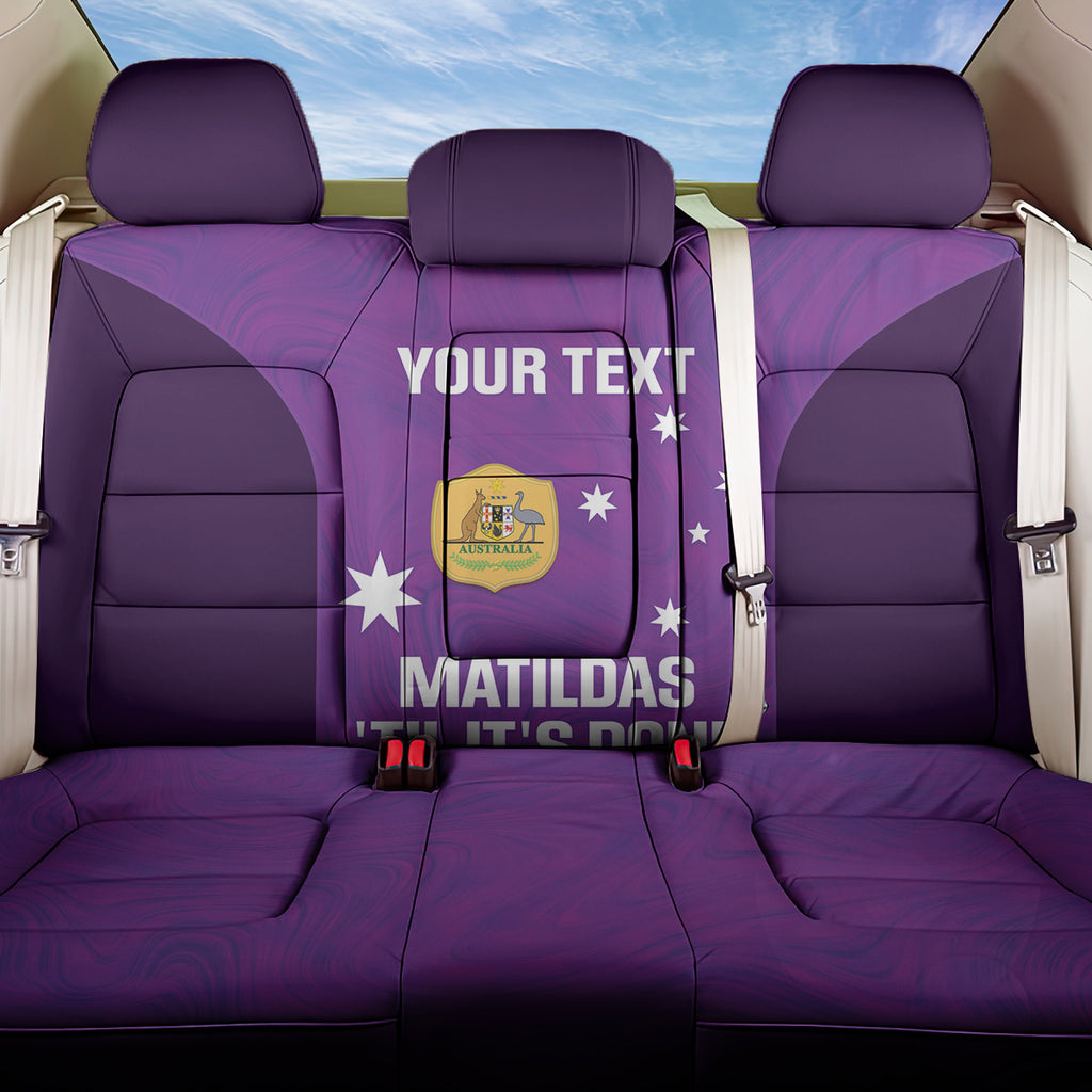 Custom Australia Soccer Back Car Seat Cover Matildas Go Champions - Purple