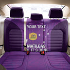 Custom Australia Soccer Back Car Seat Cover Matildas Go Champions - Purple