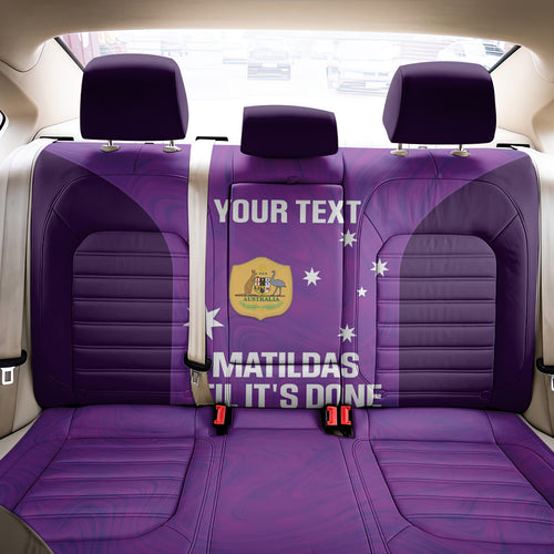 Custom Australia Soccer Back Car Seat Cover Matildas Go Champions - Purple