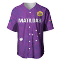 Custom Australia Soccer Baseball Jersey Matildas Go Champions - Purple