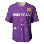 Custom Australia Soccer Baseball Jersey Matildas Go Champions - Purple