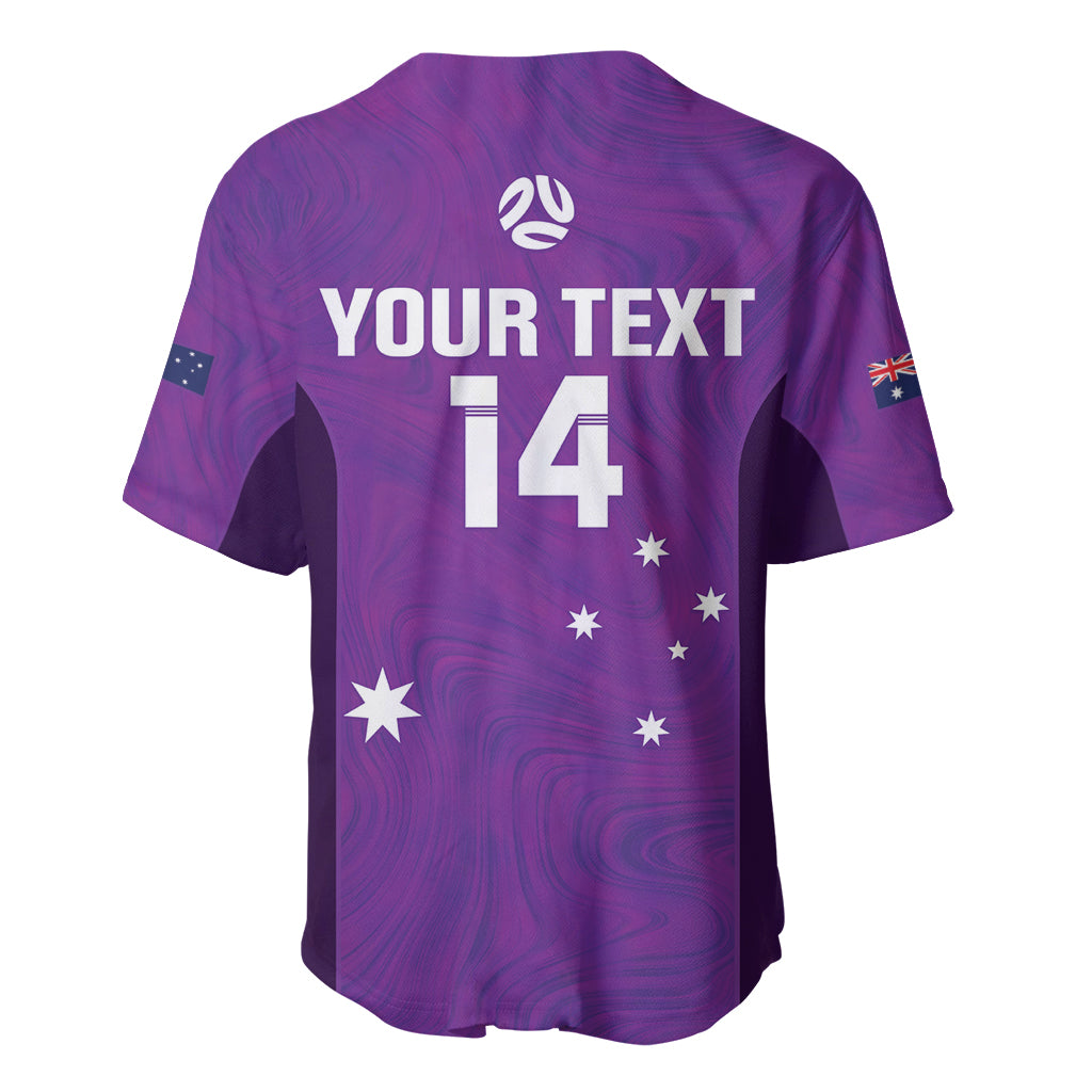 Custom Australia Soccer Baseball Jersey Matildas Go Champions - Purple