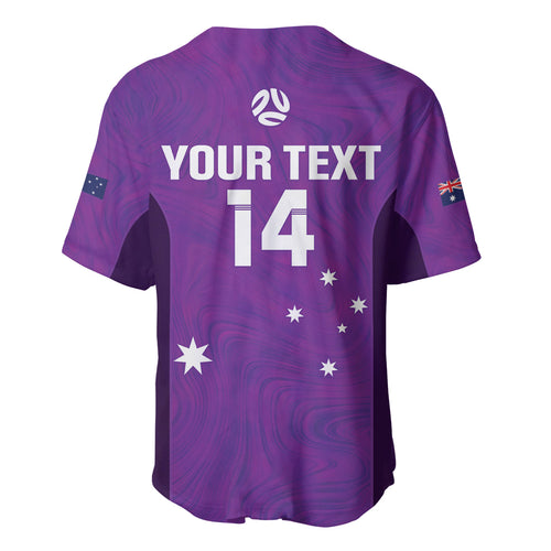 Custom Australia Soccer Baseball Jersey Matildas Go Champions - Purple