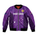 Custom Australia Soccer Bomber Jacket Matildas Go Champions - Purple