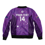 Custom Australia Soccer Bomber Jacket Matildas Go Champions - Purple