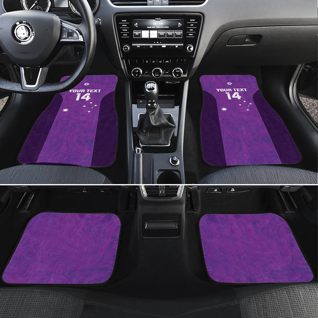 Custom Australia Soccer Car Mats Matildas Go Champions - Purple
