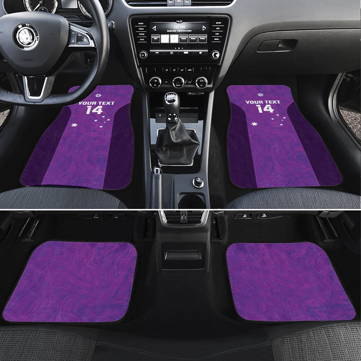Custom Australia Soccer Car Mats Matildas Go Champions - Purple