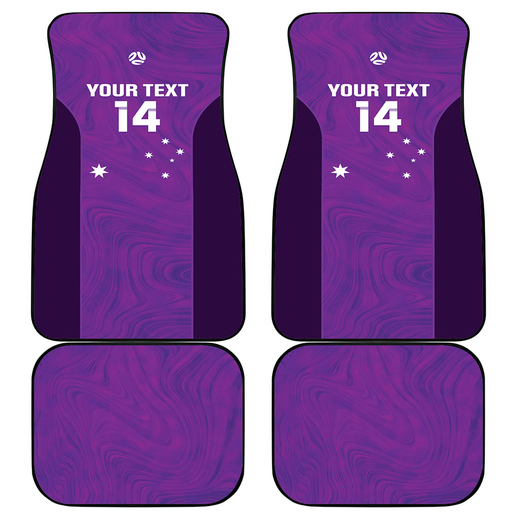 Custom Australia Soccer Car Mats Matildas Go Champions - Purple
