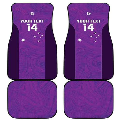 Custom Australia Soccer Car Mats Matildas Go Champions - Purple