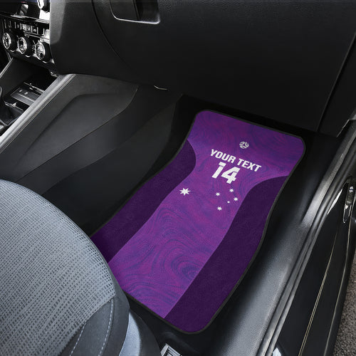 Custom Australia Soccer Car Mats Matildas Go Champions - Purple