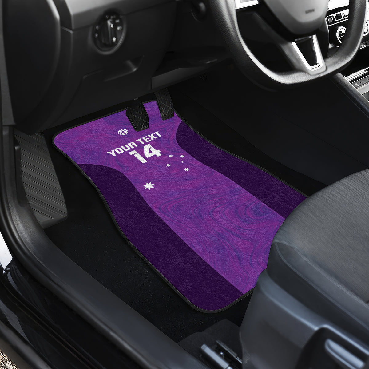 Custom Australia Soccer Car Mats Matildas Go Champions - Purple