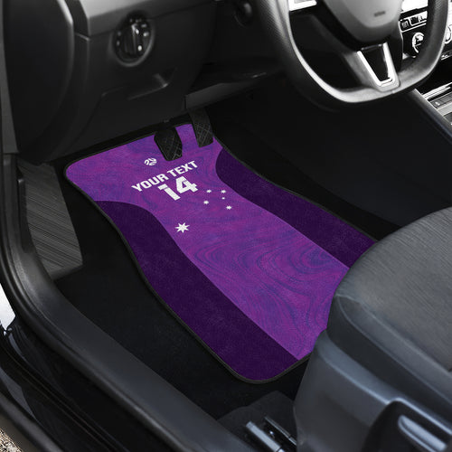 Custom Australia Soccer Car Mats Matildas Go Champions - Purple