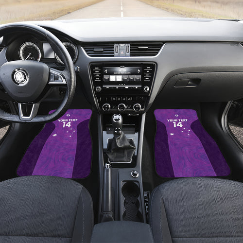 Custom Australia Soccer Car Mats Matildas Go Champions - Purple