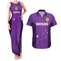 Custom Australia Soccer Couples Matching Tank Maxi Dress and Hawaiian Shirt Matildas Go Champions - Purple