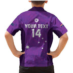 Custom Australia Soccer Family Matching Mermaid Dress and Hawaiian Shirt Matildas Go Champions - Purple