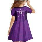 Custom Australia Soccer Family Matching Mermaid Dress and Hawaiian Shirt Matildas Go Champions - Purple