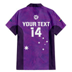 Custom Australia Soccer Family Matching Mermaid Dress and Hawaiian Shirt Matildas Go Champions - Purple