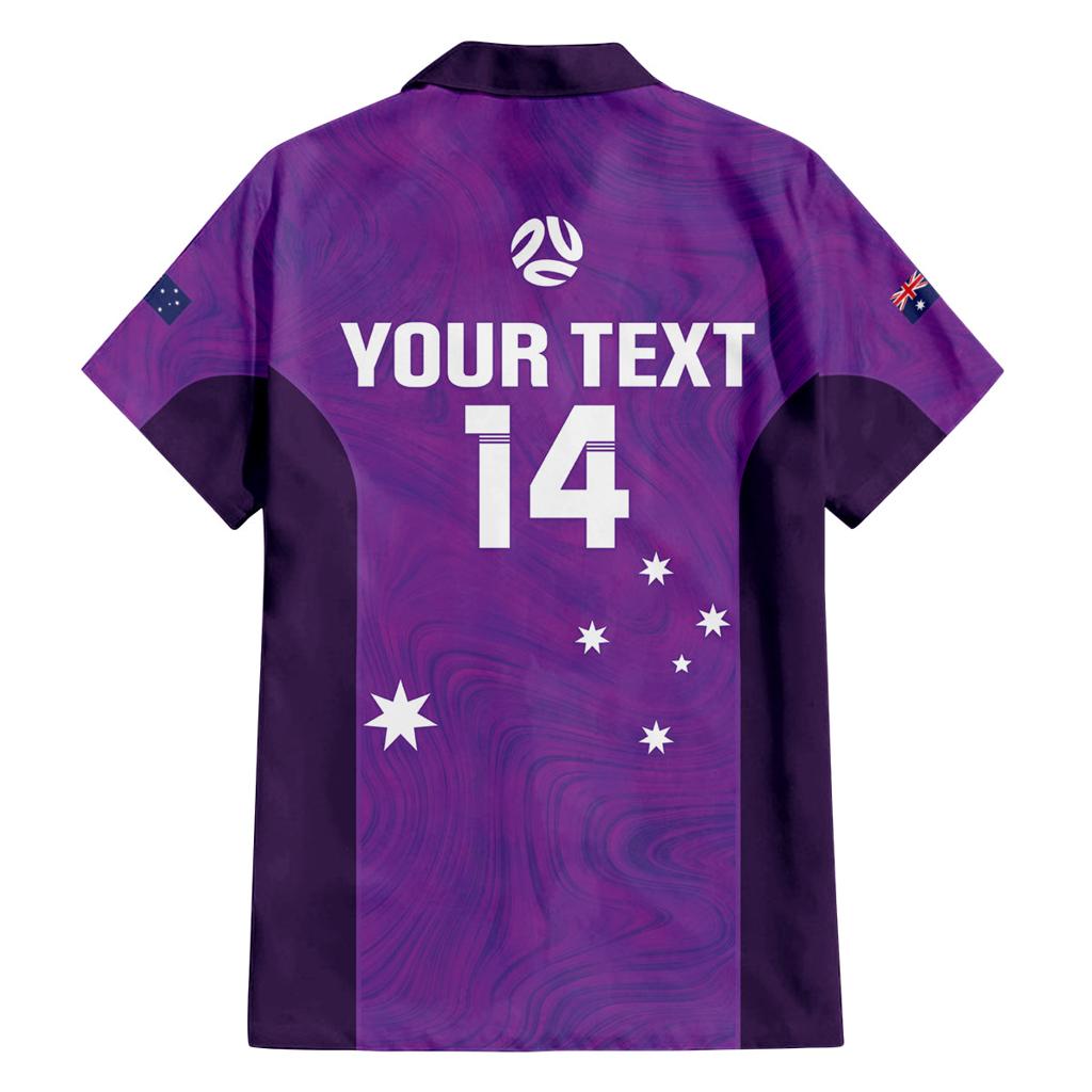 Custom Australia Soccer Family Matching Tank Maxi Dress and Hawaiian Shirt Matildas Go Champions - Purple