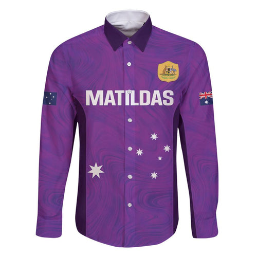 Custom Australia Soccer Family Matching Tank Maxi Dress and Hawaiian Shirt Matildas Go Champions - Purple