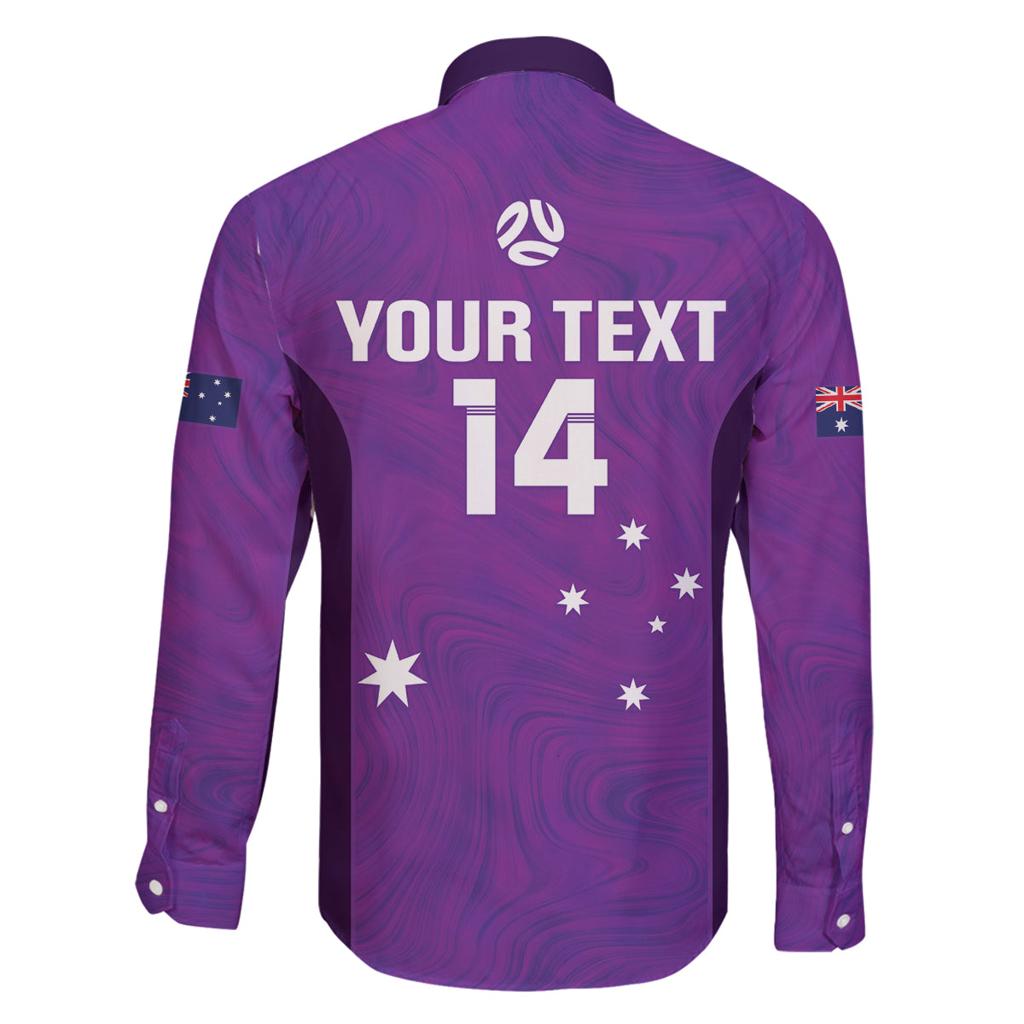 Custom Australia Soccer Family Matching Tank Maxi Dress and Hawaiian Shirt Matildas Go Champions - Purple