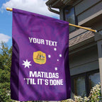 Custom Australia Soccer Garden Flag Matildas Go Champions - Purple