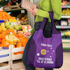 Custom Australia Soccer Grocery Bag Matildas Go Champions - Purple