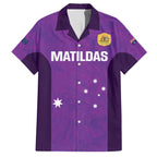 Custom Australia Soccer Hawaiian Shirt Matildas Go Champions - Purple