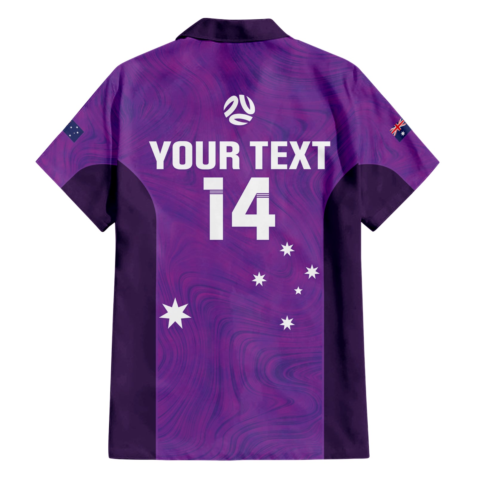 Custom Australia Soccer Hawaiian Shirt Matildas Go Champions - Purple