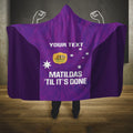 Custom Australia Soccer Hooded Blanket Matildas Go Champions - Purple