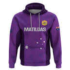 Custom Australia Soccer Hoodie Matildas Go Champions - Purple
