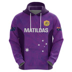 Custom Australia Soccer Hoodie Matildas Go Champions - Purple
