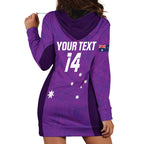 Custom Australia Soccer Hoodie Dress Matildas Go Champions - Purple
