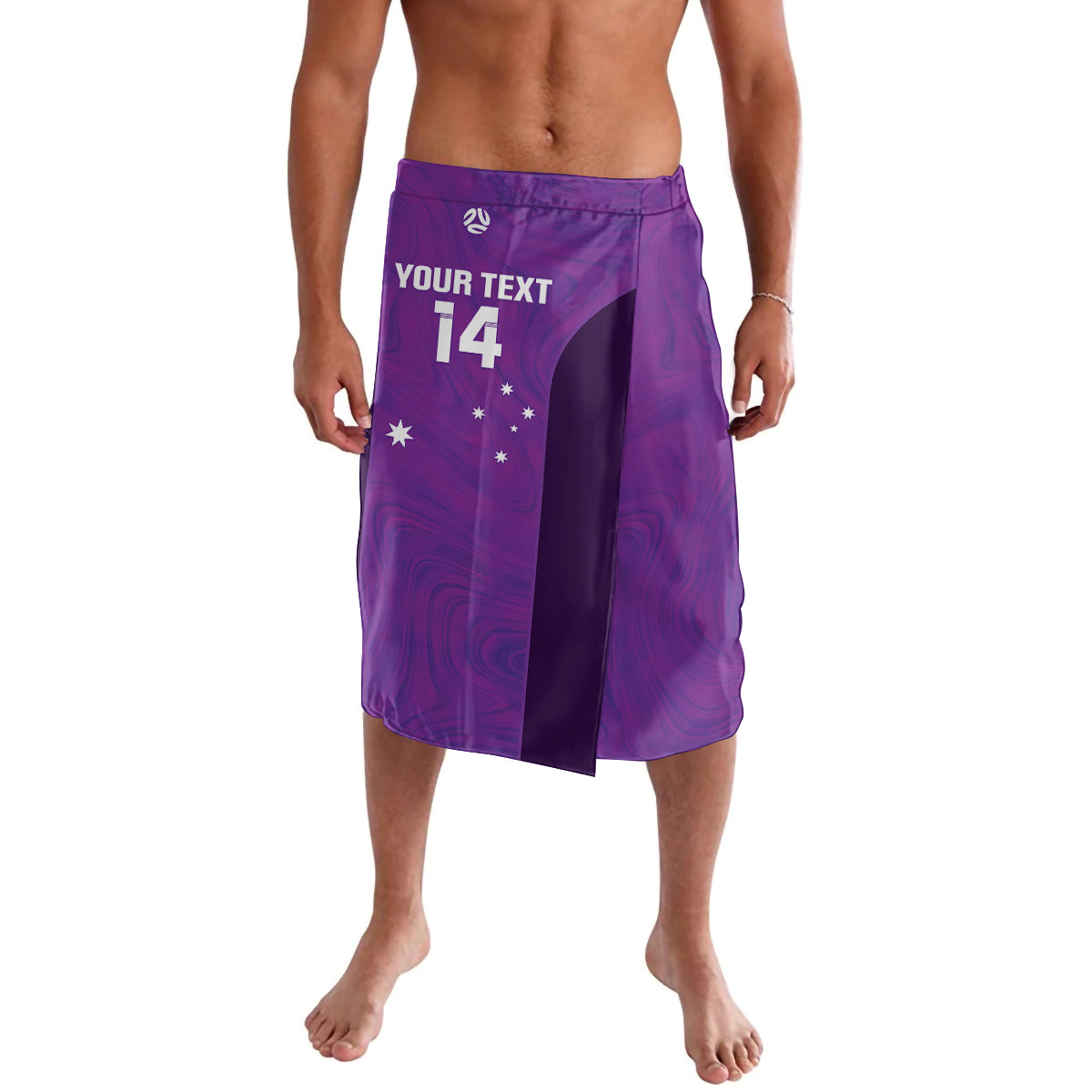 Custom Australia Soccer Lavalava Matildas Go Champions - Purple