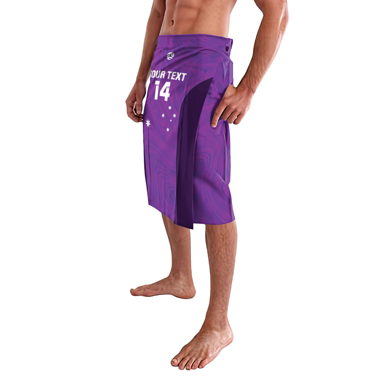 Custom Australia Soccer Lavalava Matildas Go Champions - Purple