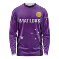 Custom Australia Soccer Long Sleeve Shirt Matildas Go Champions - Purple